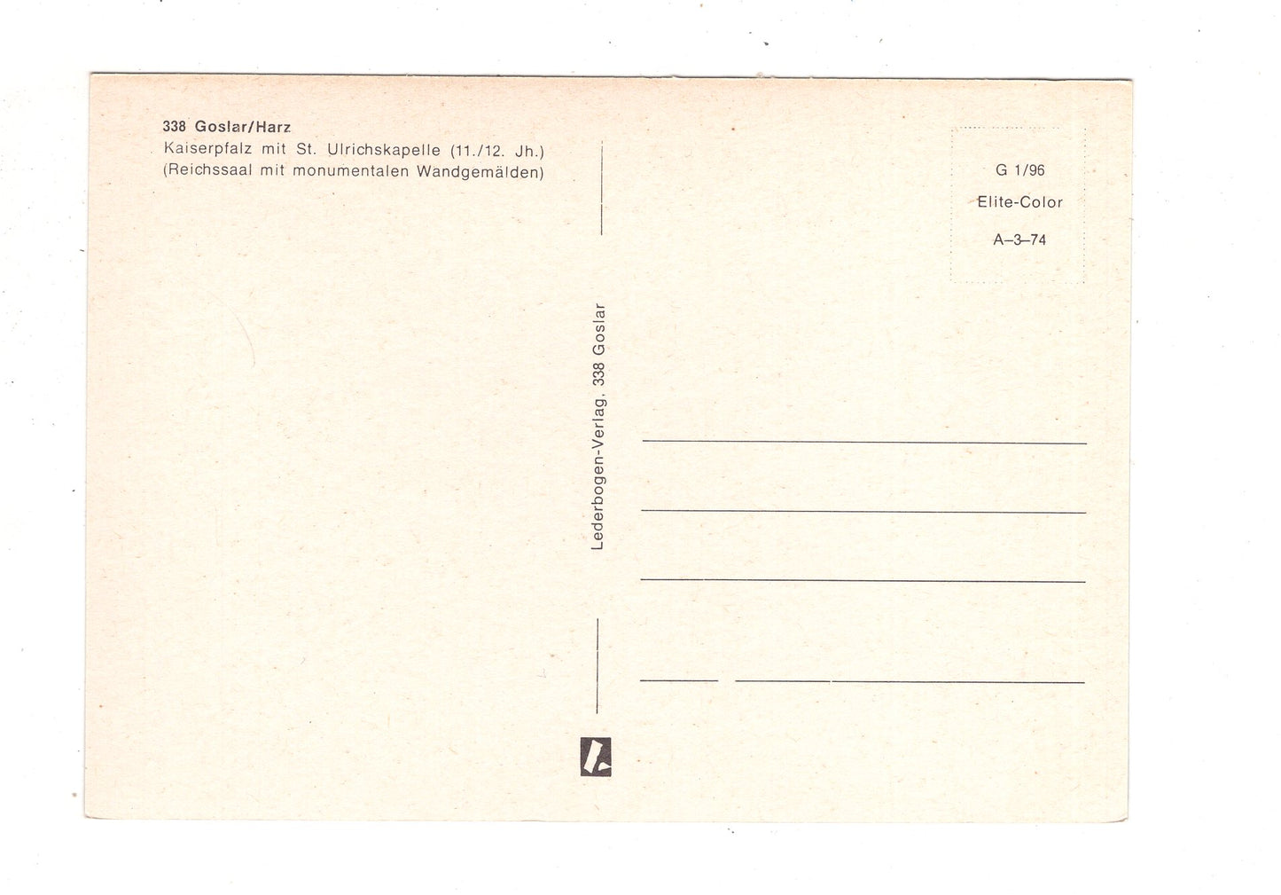 Ansichtskarte Goslar am Harz / Kaiserpfalz mit St. Ulrichskapelle / J1-63