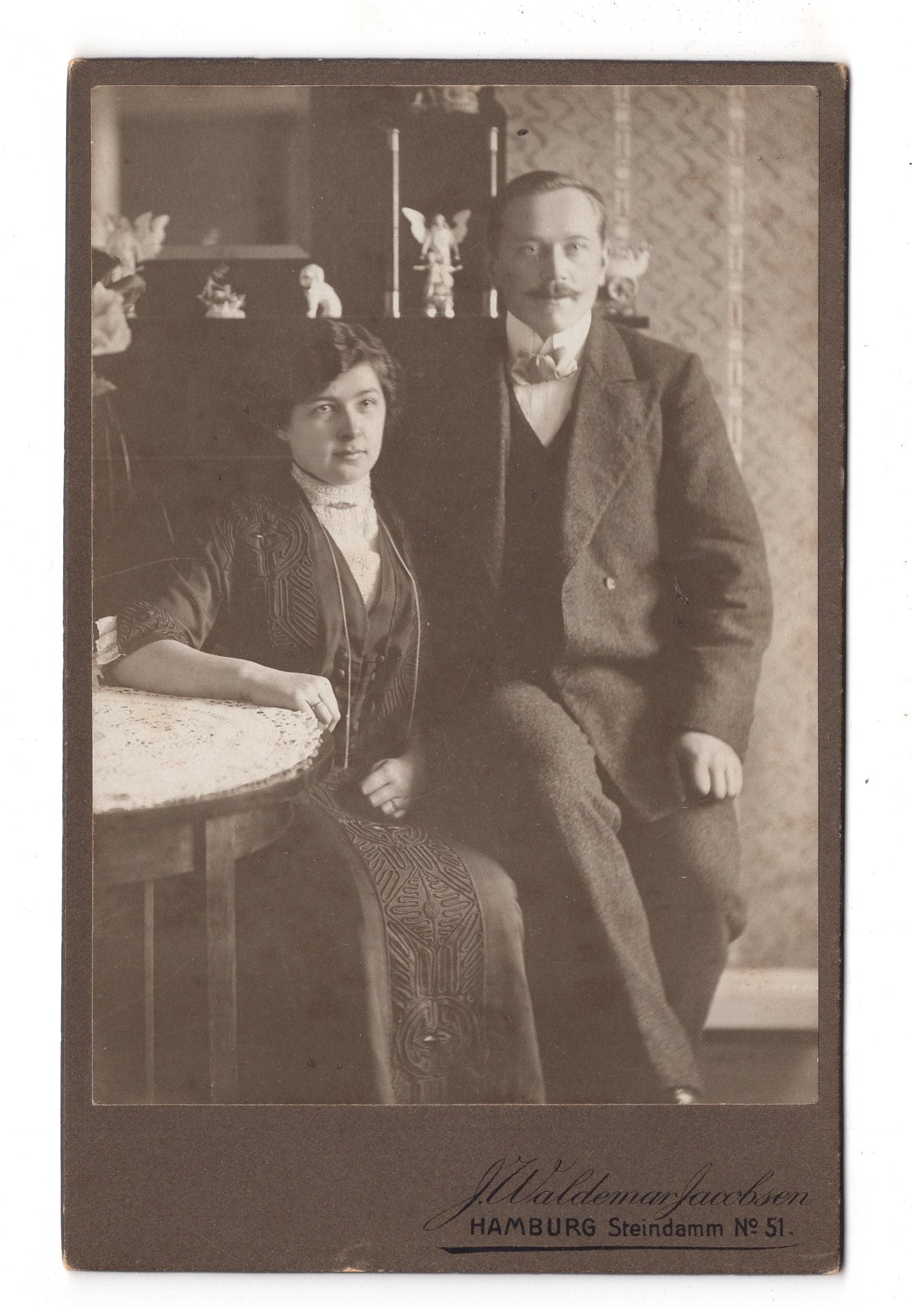 Fotografie Feines Paar - Hamburg um 1910 / CAB X-32