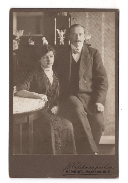 Fotografie Feines Paar - Hamburg um 1910 / CAB X-32