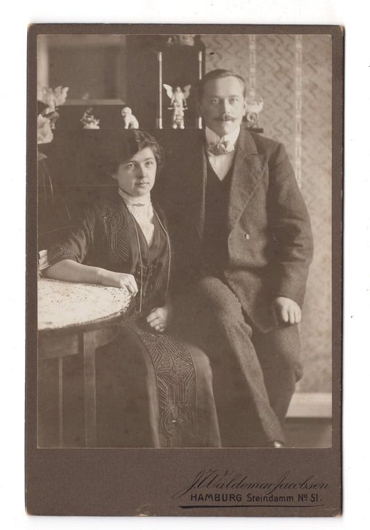 Fotografie Feines Paar - Hamburg um 1910 / CAB X-32