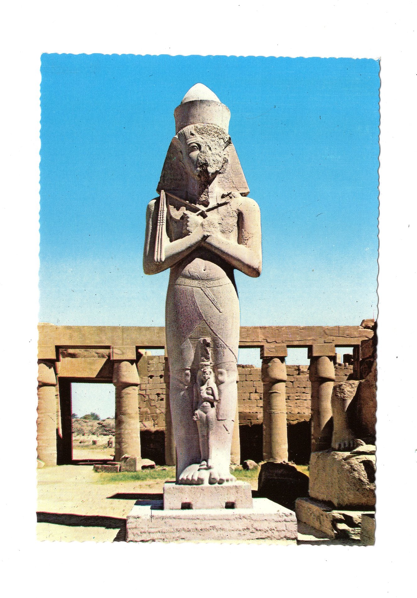 Ansichtskarte Luxor-Karnak / Phrao Pinutem und Frau / Ägypten