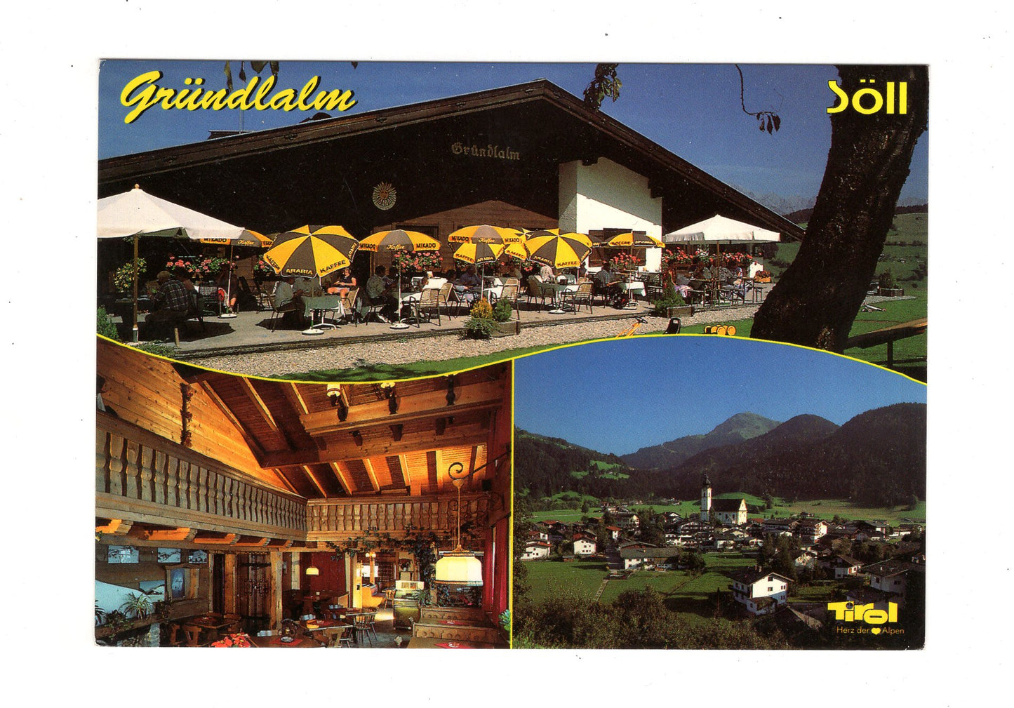 Ansichtskarte Bergrestaurant Gründlalm / Söll / Tirol / Österreich