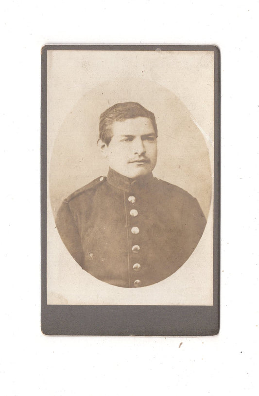 Fotografie Soldat - unbekannter Ort 1900er / CDV M1-02