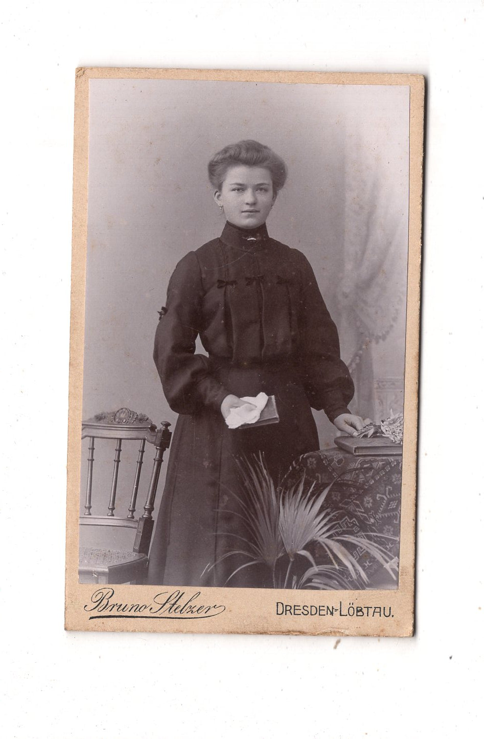 Fotografie Feines junges Mädchen - Dresden-Löbtau 1890er / CDV E1-35