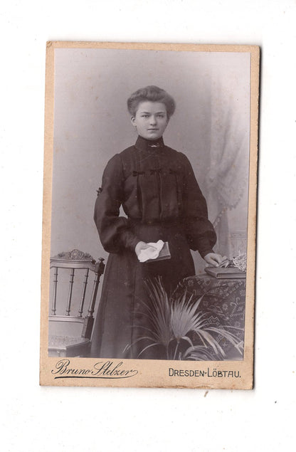 Fotografie Feines junges Mädchen - Dresden-Löbtau 1890er / CDV E1-35