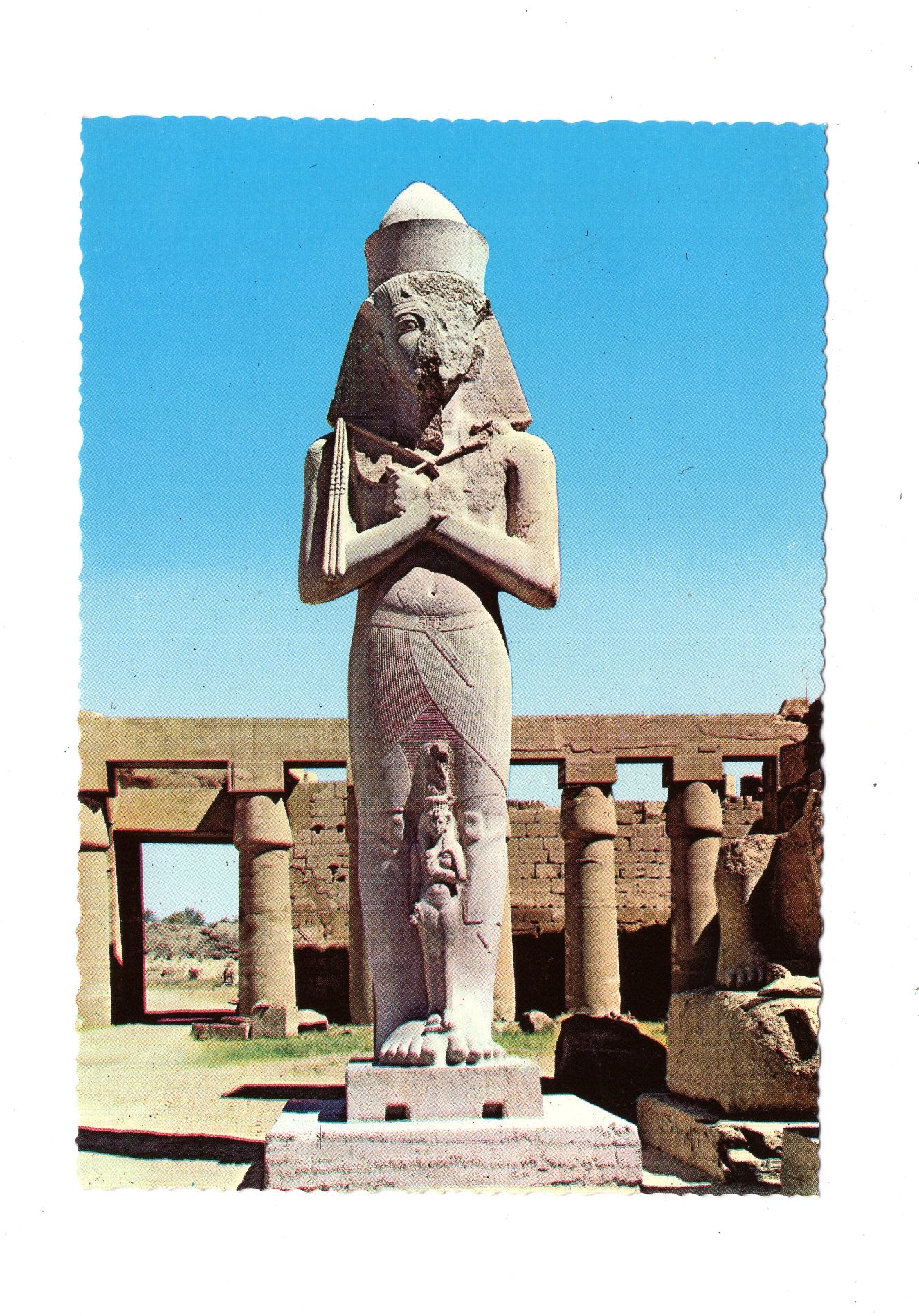 Ansichtskarte Luxor-Karnak / Phrao Pinutem und Frau / Ägypten