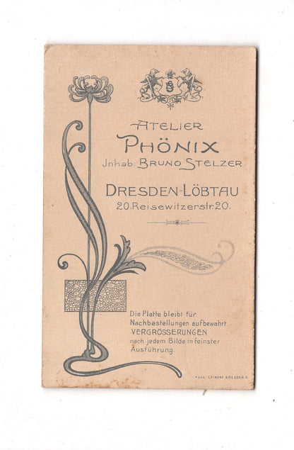 Fotografie Feines junges Mädchen - Dresden-Löbtau 1890er / CDV E1-35