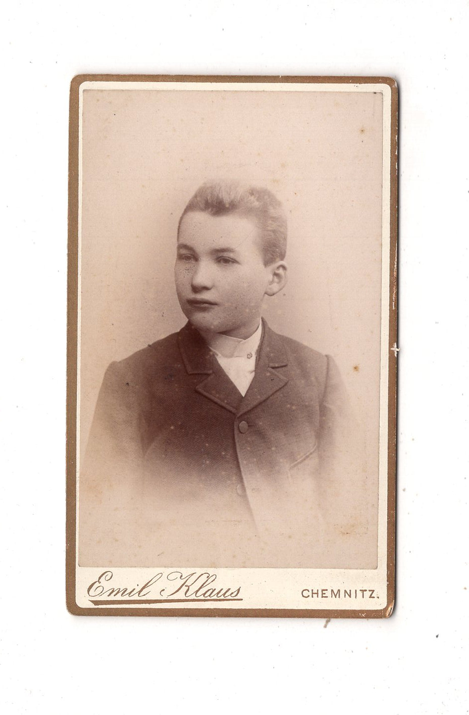 Fotografie Feiner Junge - Chemnitz um 1890 / CDV N1-05
