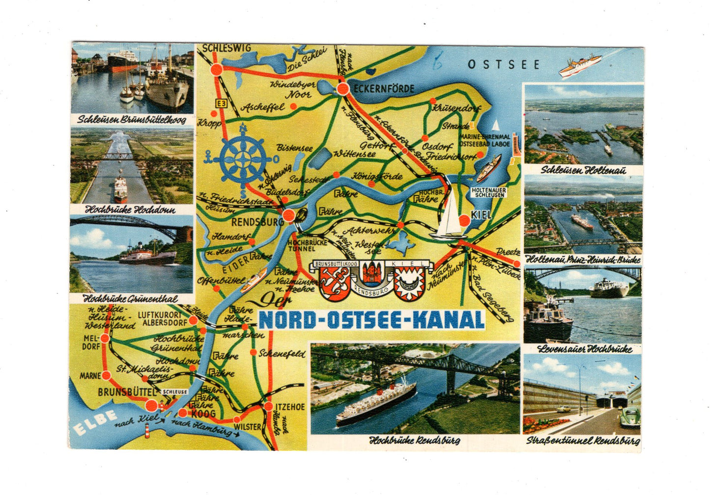Ansichtskarte Nord-Ostsee-Kanal