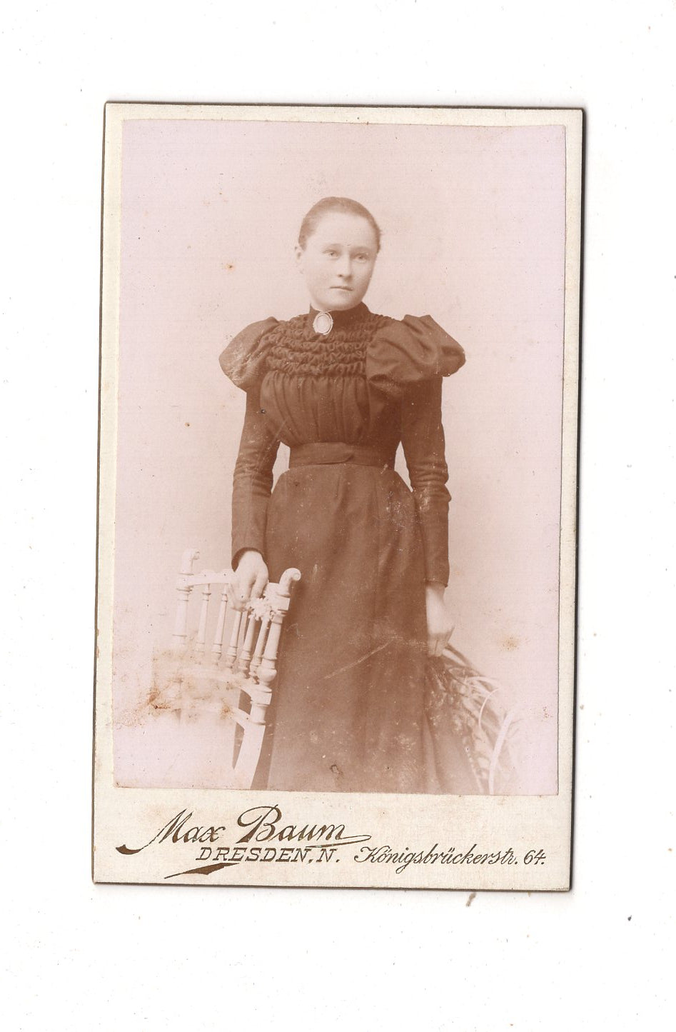 Fotografie Feines junges Mädchen - Dresden 1890er / CDV E1-35