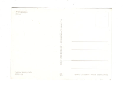 Ansichtskarte Wernigerode / Rathaus / K1-55