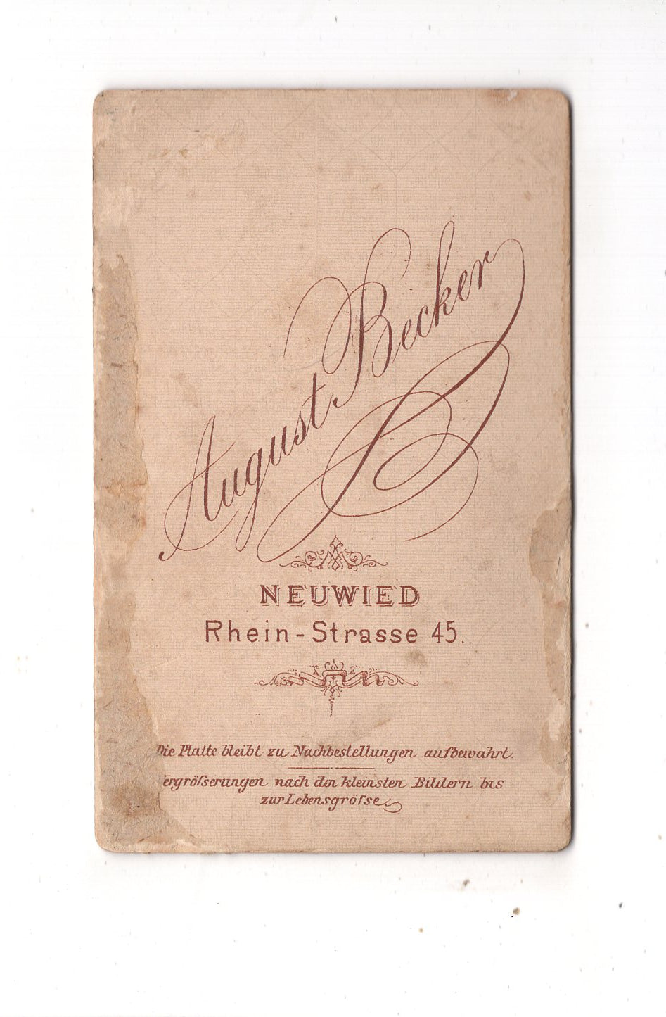 Fotografie Feine Dame - Neuwied 1880er