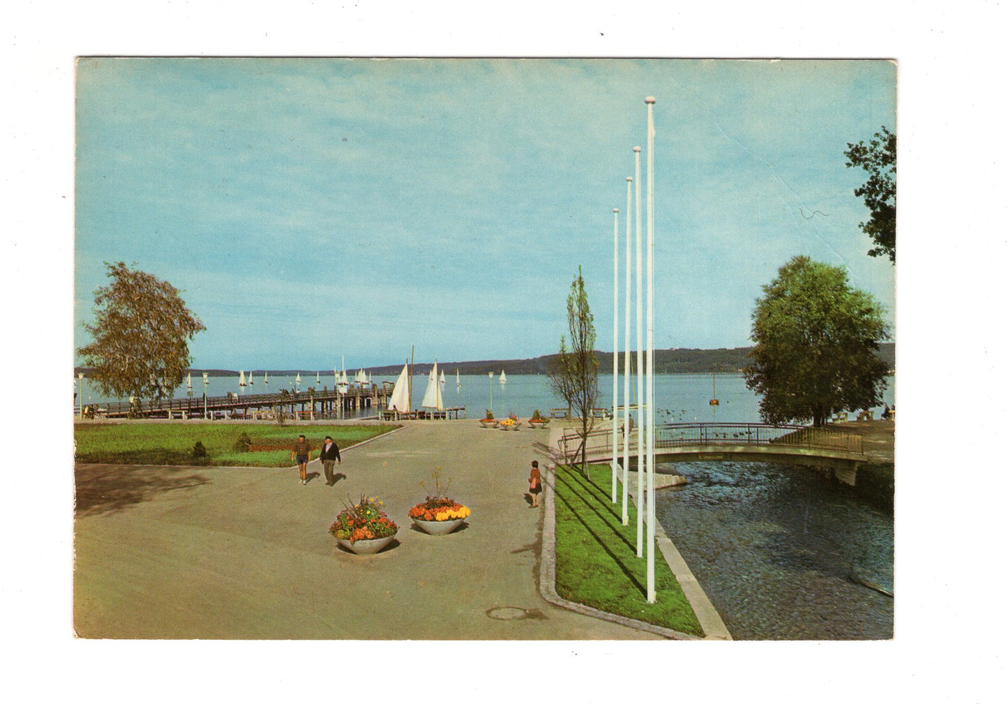 Ansichtskarte Dießen am Ammersee / Seepromenade am Dampfersteg / H1-68