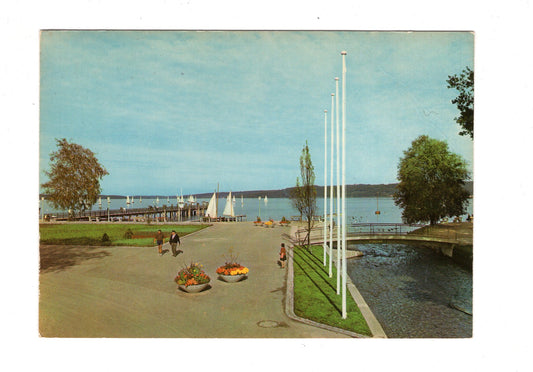 Ansichtskarte Dießen am Ammersee / Seepromenade am Dampfersteg / H1-68