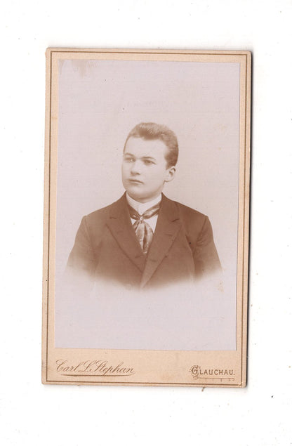 Fotografie Feiner Junge - Glauchau 1890er / CDV N1-05