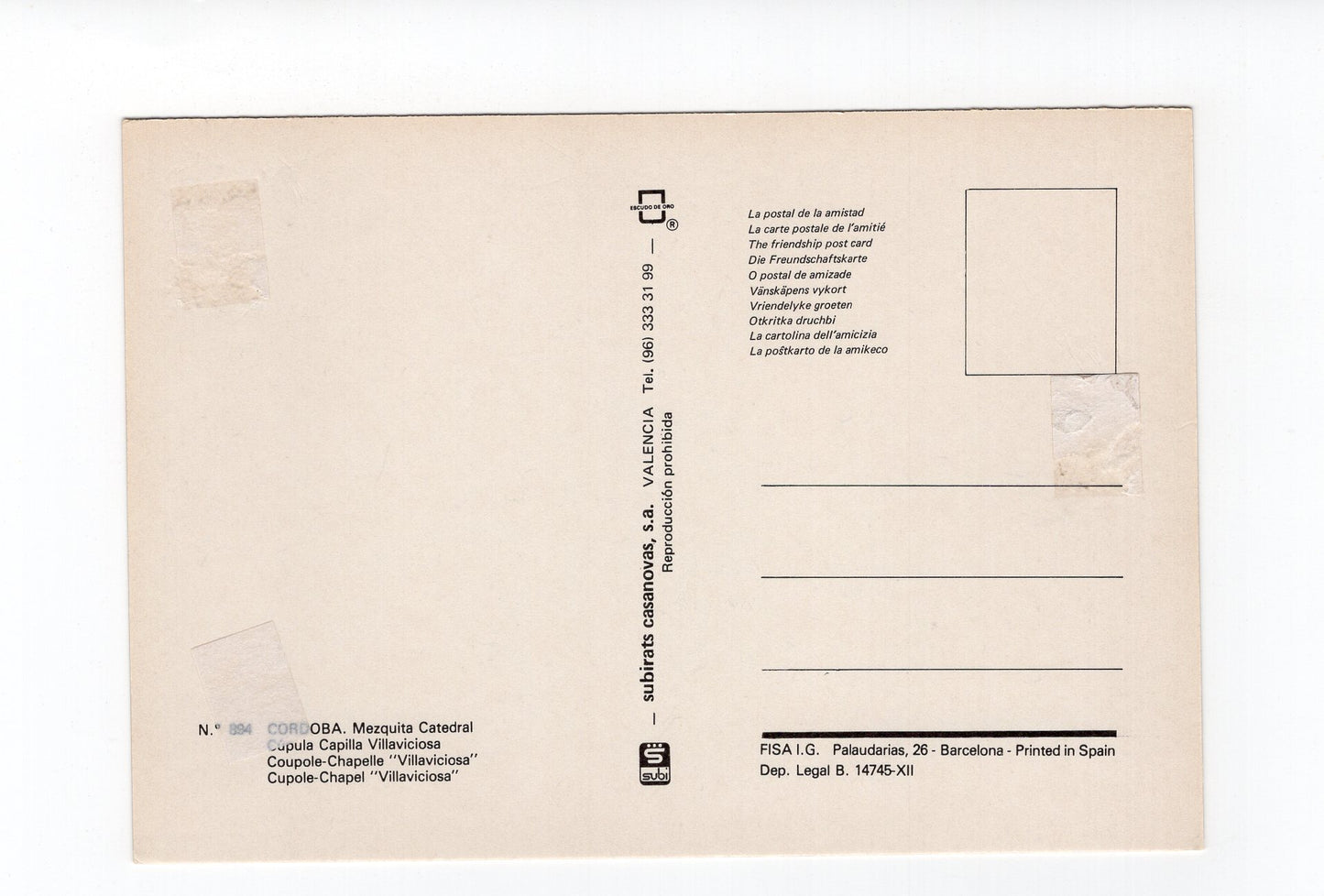 Ansichtskarte Cordoba / Mezquita Catedral / Spanien