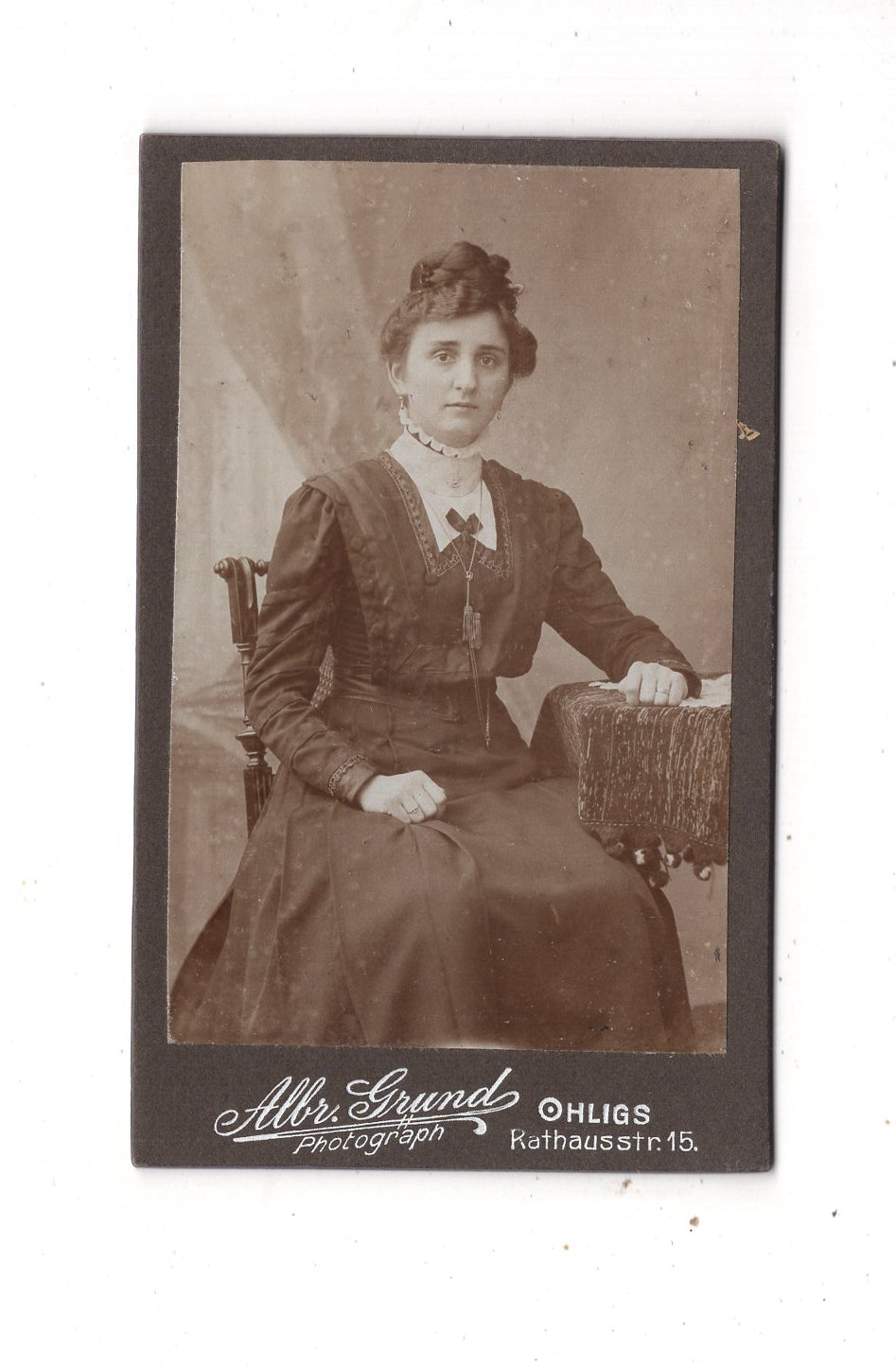 Fotografie Feine Dame - Ohligs um 1900