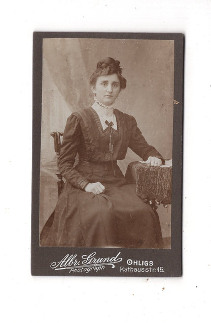 Fotografie Feine Dame - Ohligs um 1900