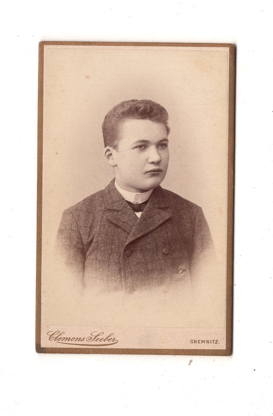 Fotografie Feiner Junge - Chemnitz um 1890 / CDV N1-05