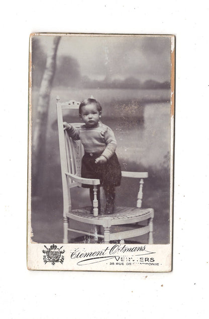 Fotografie Niedlicher kleiner Junge - Verviers um 1900
