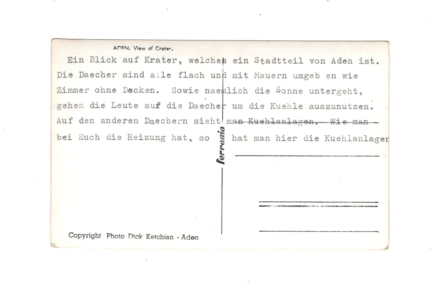 Ansichtskarte Aden / Blick auf den Krater / Jemen