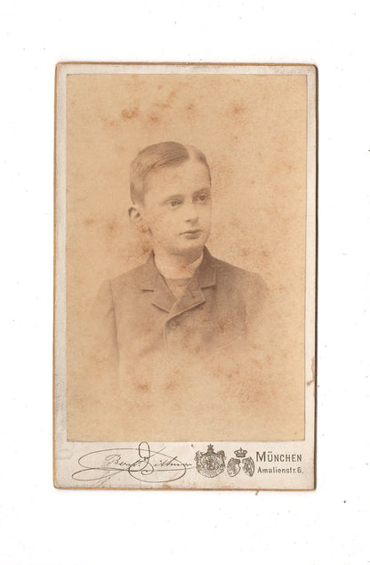 Fotografie Feiner Junge - München 1890er / CDV N1-06