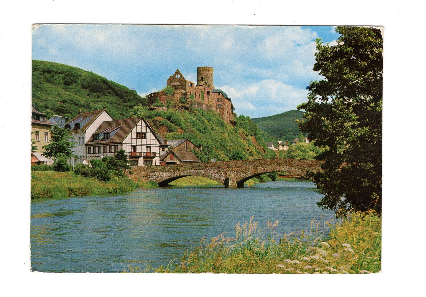 Ansichtskarte Heimbach / Eifel / Rurbrücke / Burg / M1-60