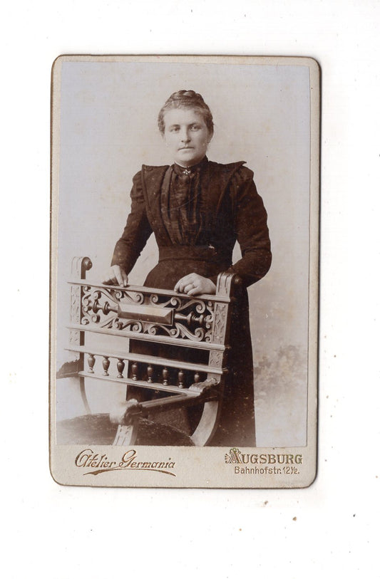 Fotografie Feine Dame - Augsburg 1890er