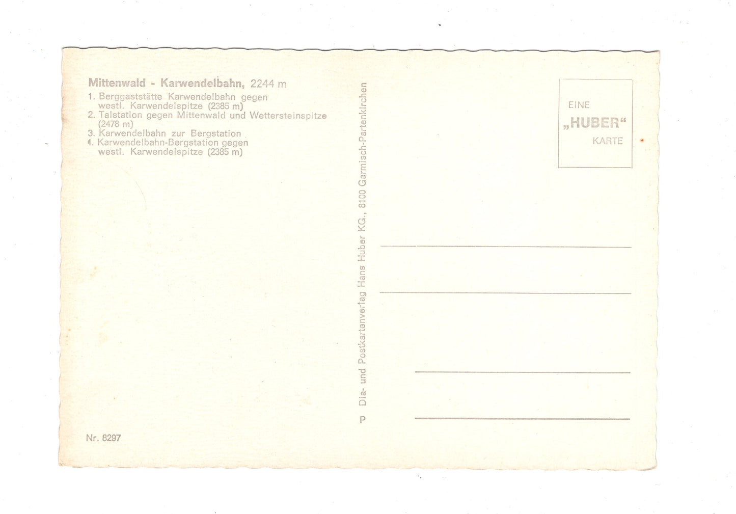 Ansichtskarte Mittenwald / Karwendelbahn / G1-56