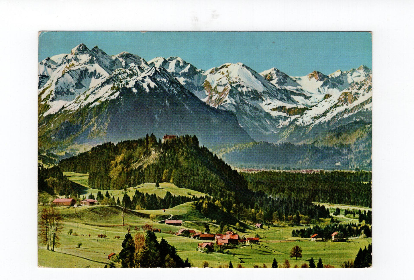 Ansichtskarte Sonthofen / Malerwinkel mit Allgäuer Hochgebirge