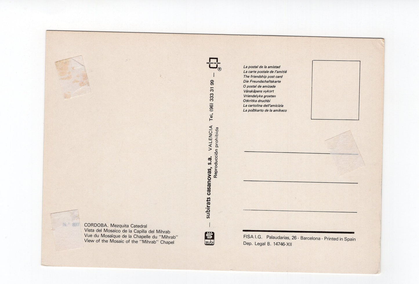 Ansichtskarte Cordoba / Mezquita Catedral / Spanien