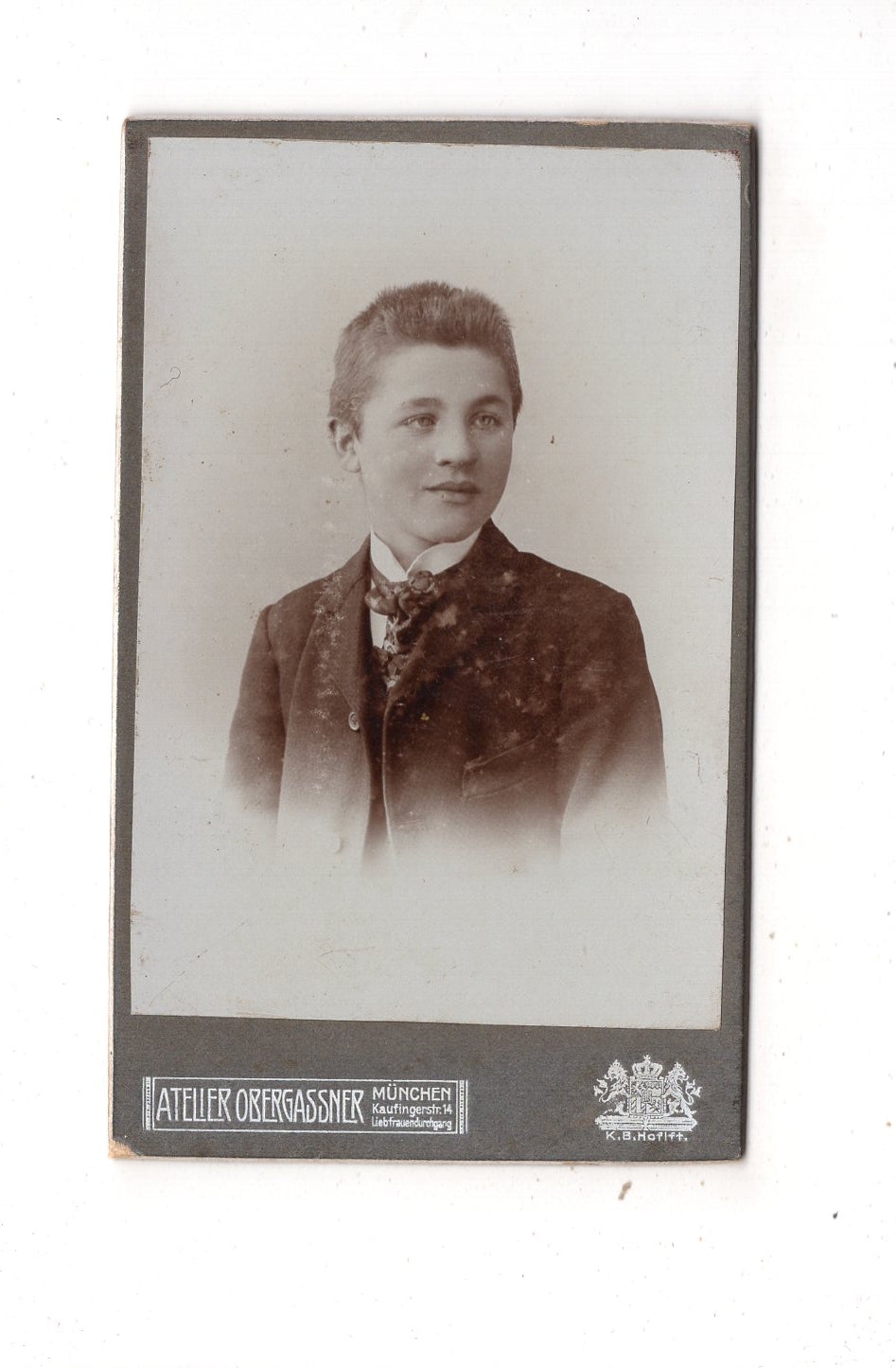 Fotografie Feiner Junge - München um 1900 / CDV N1-06