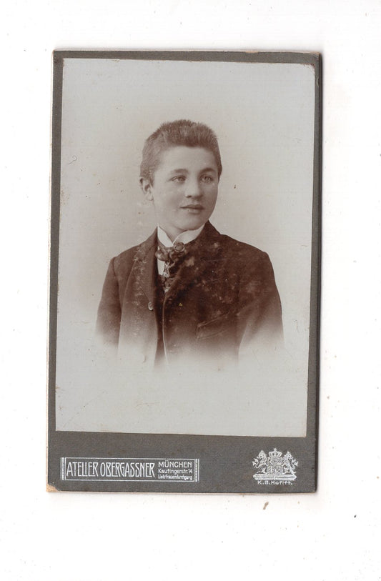 Fotografie Feiner Junge - München um 1900 / CDV N1-06