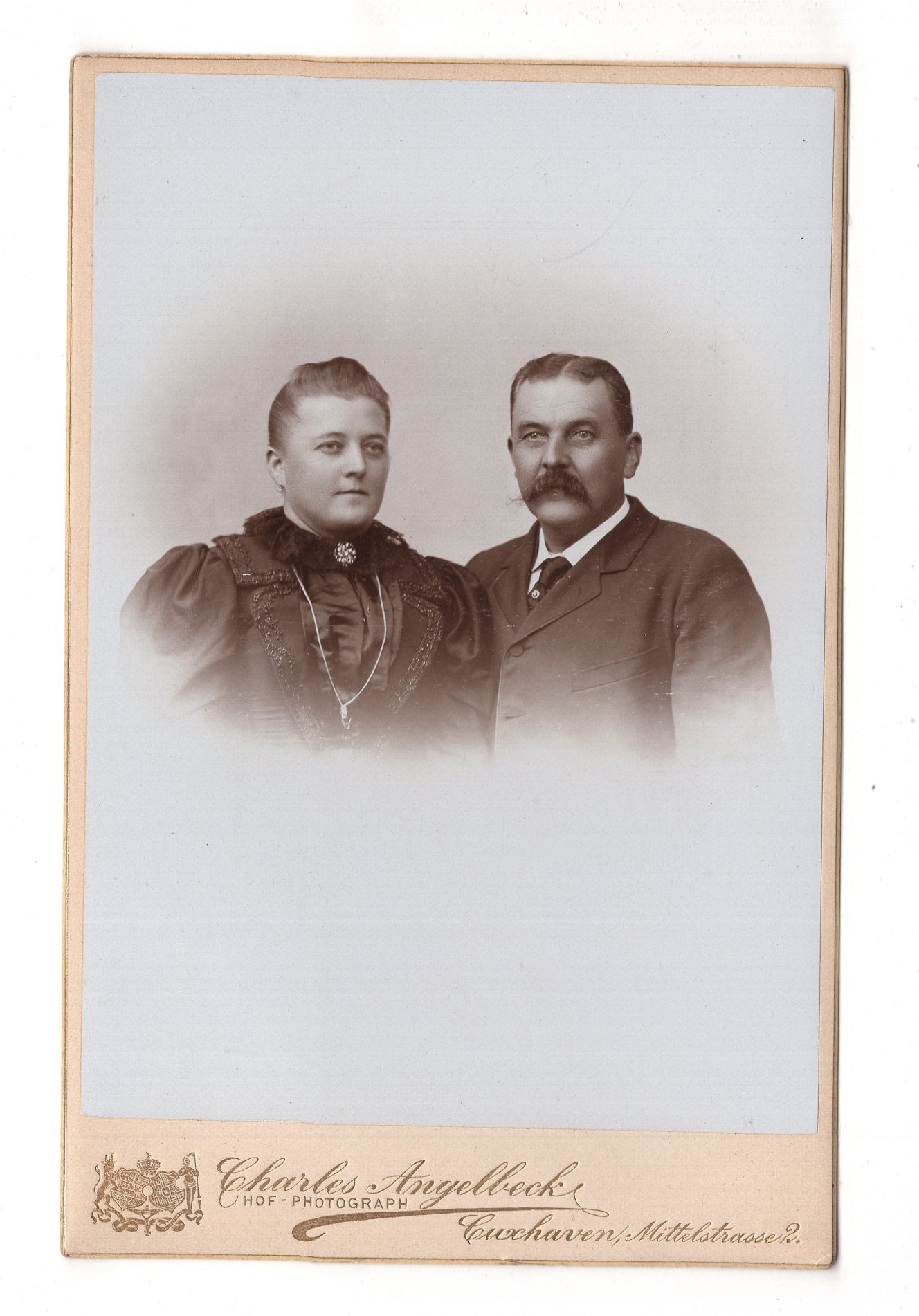 Fotografie Feines Paar - Cuxhaven 1890er / CAB X-32