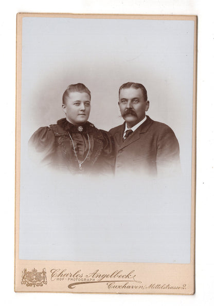 Fotografie Feines Paar - Cuxhaven 1890er / CAB X-32