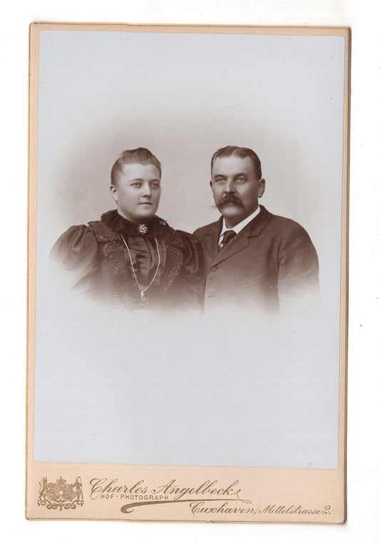Fotografie Feines Paar - Cuxhaven 1890er / CAB X-32