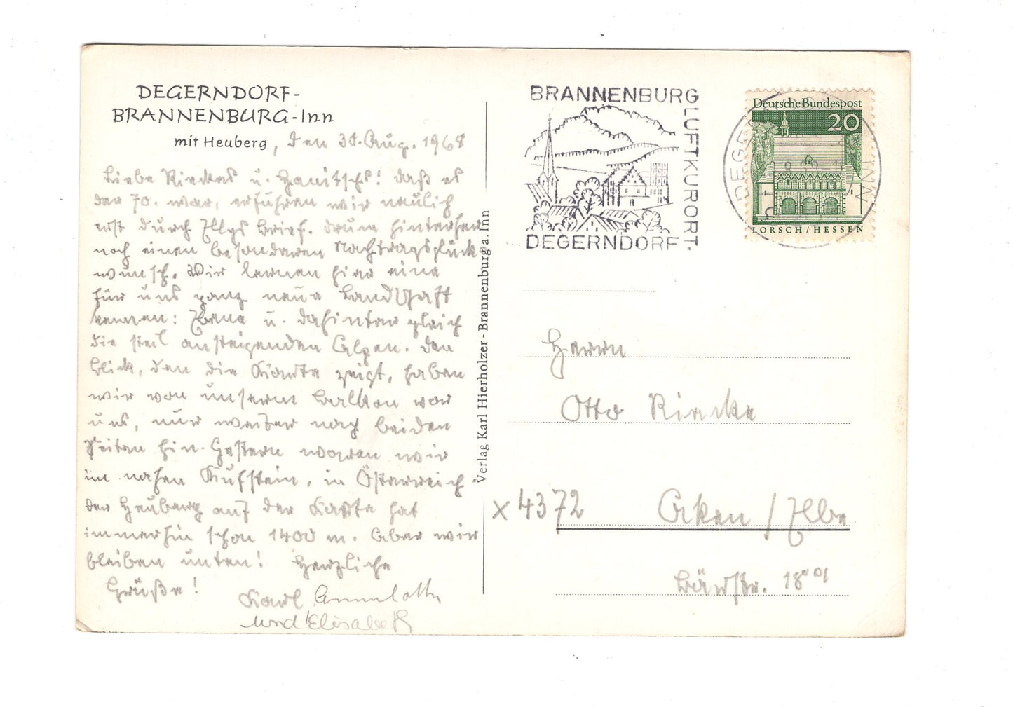 Ansichtskarte Deggendorf-Brannenburg / Inn / H1-69