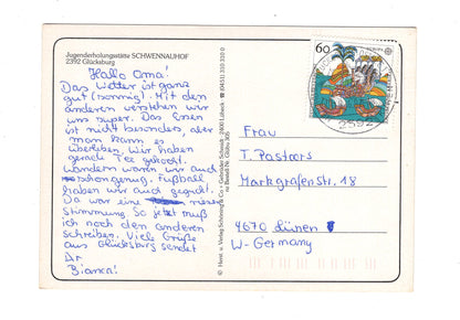 Ansichtskarte Jugenderholungsstätte Schwennauhof / Glücksburg