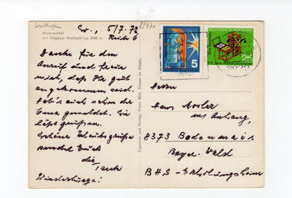 Ansichtskarte Sonthofen / Malerwinkel mit Allgäuer Hochgebirge