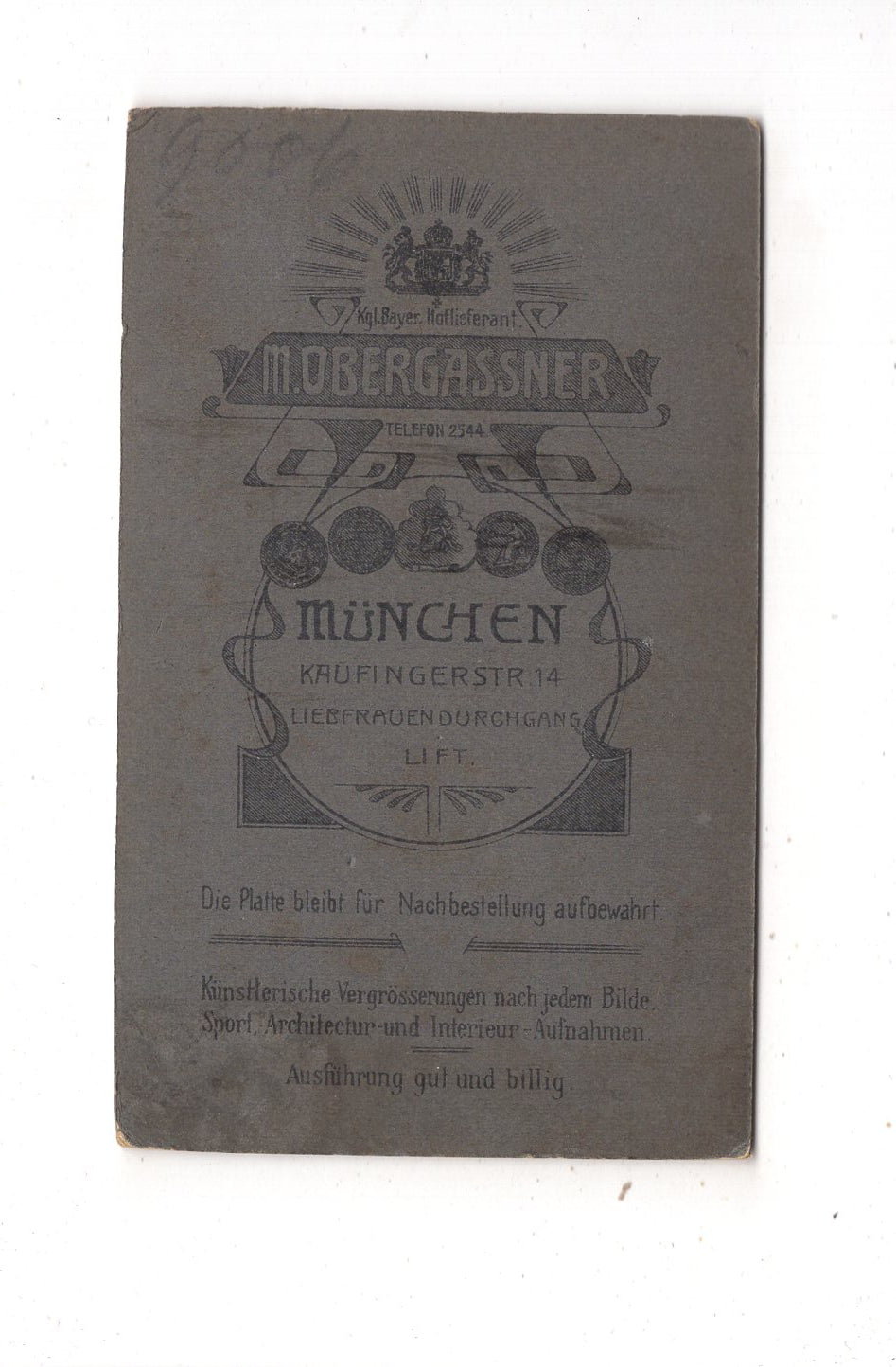 Fotografie Feiner Junge - München um 1900 / CDV N1-06