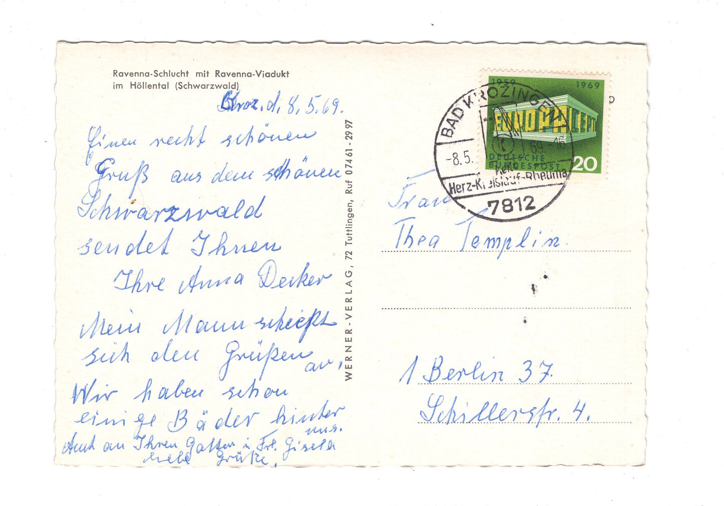 Ansichtskarte Ravennaschlucht im Höllental / Schwarzwald / H1-52