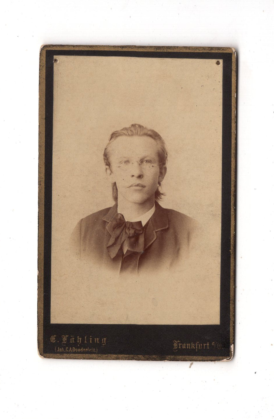Fotografie Feiner Junge - Frankfurt Oder 1880er / CDV N1-06