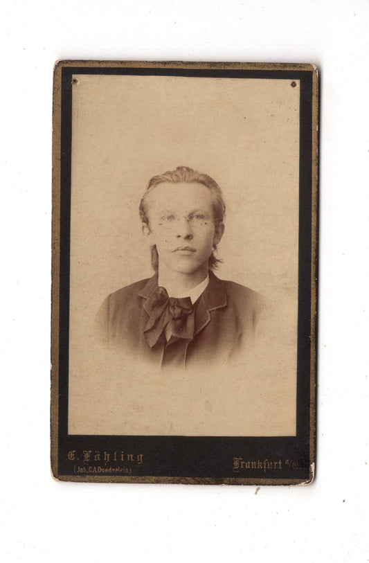 Fotografie Feiner Junge - Frankfurt Oder 1880er / CDV N1-06