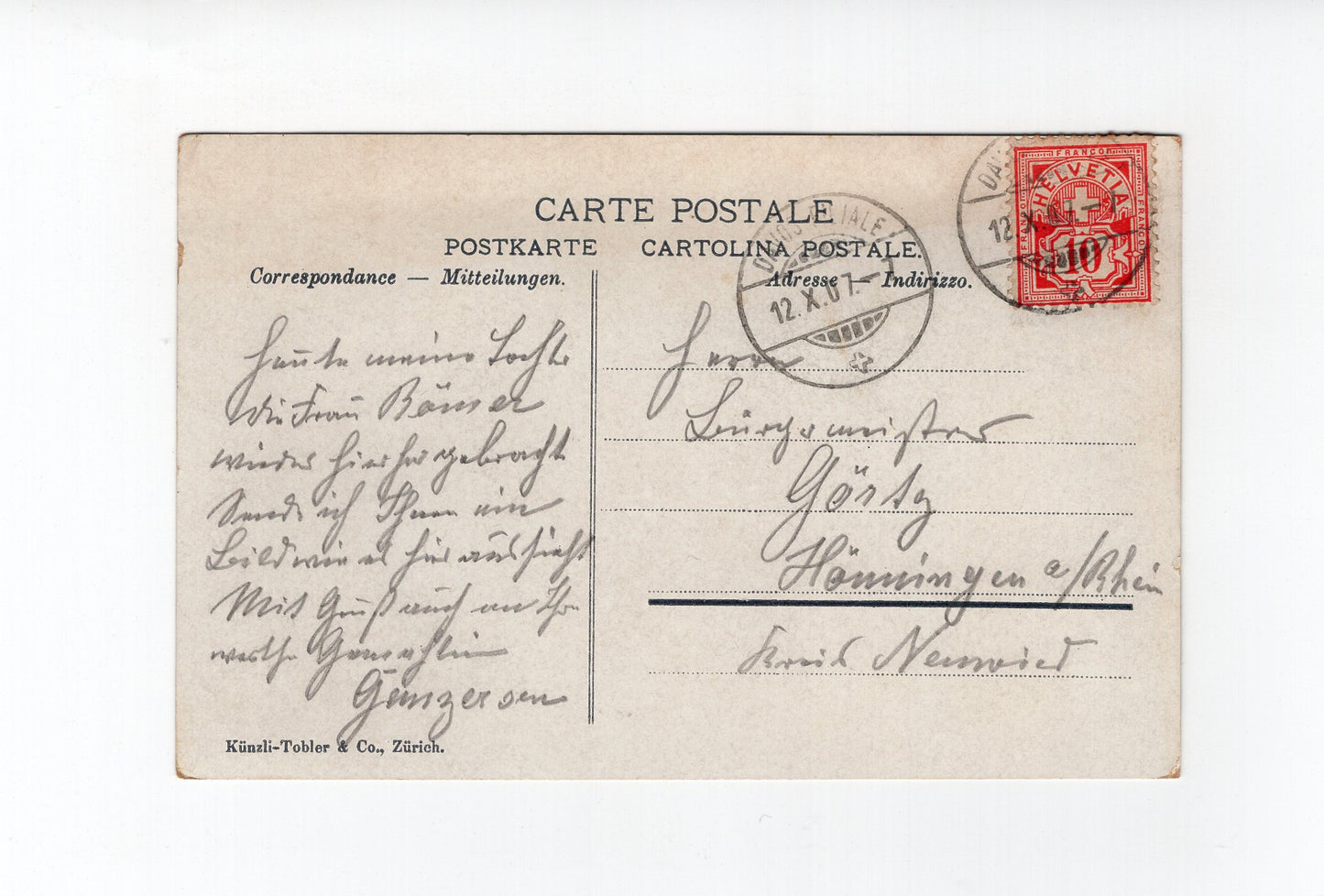 Ansichtskarte Davos / Schweiz - 1907