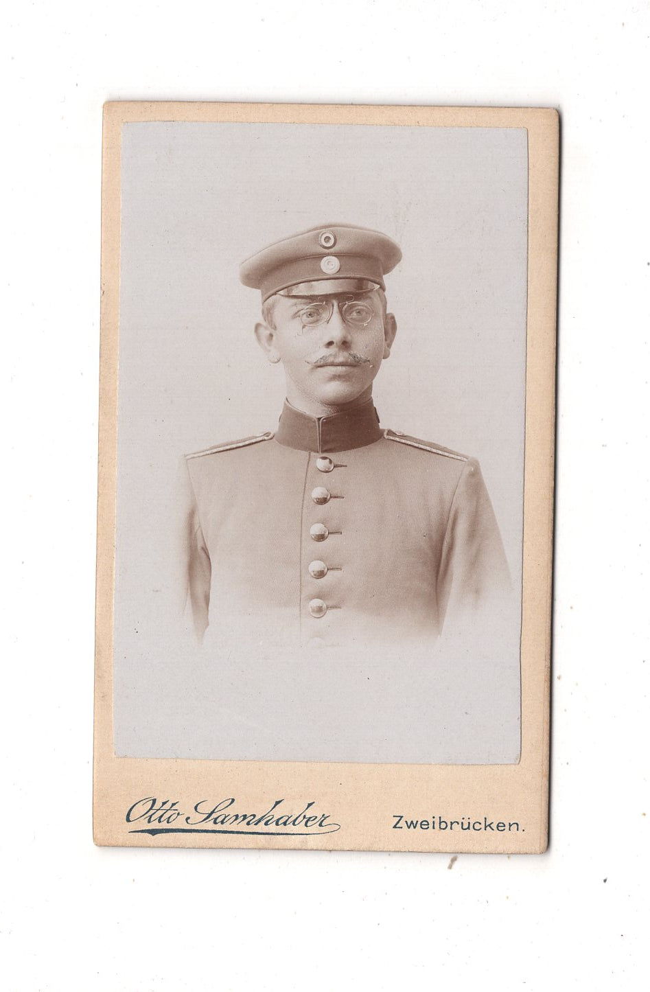 Fotografie Soldat - Zweibrücken 1890er / CDV M1-03