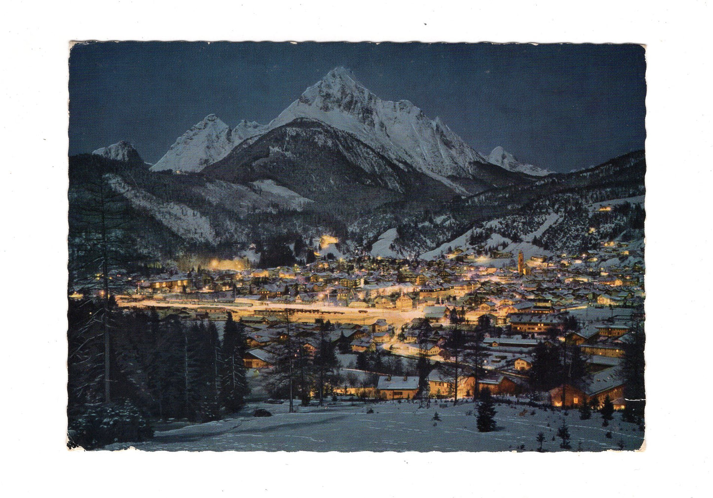 Ansichtskarte Mittenwald im Mondschein / G1-56