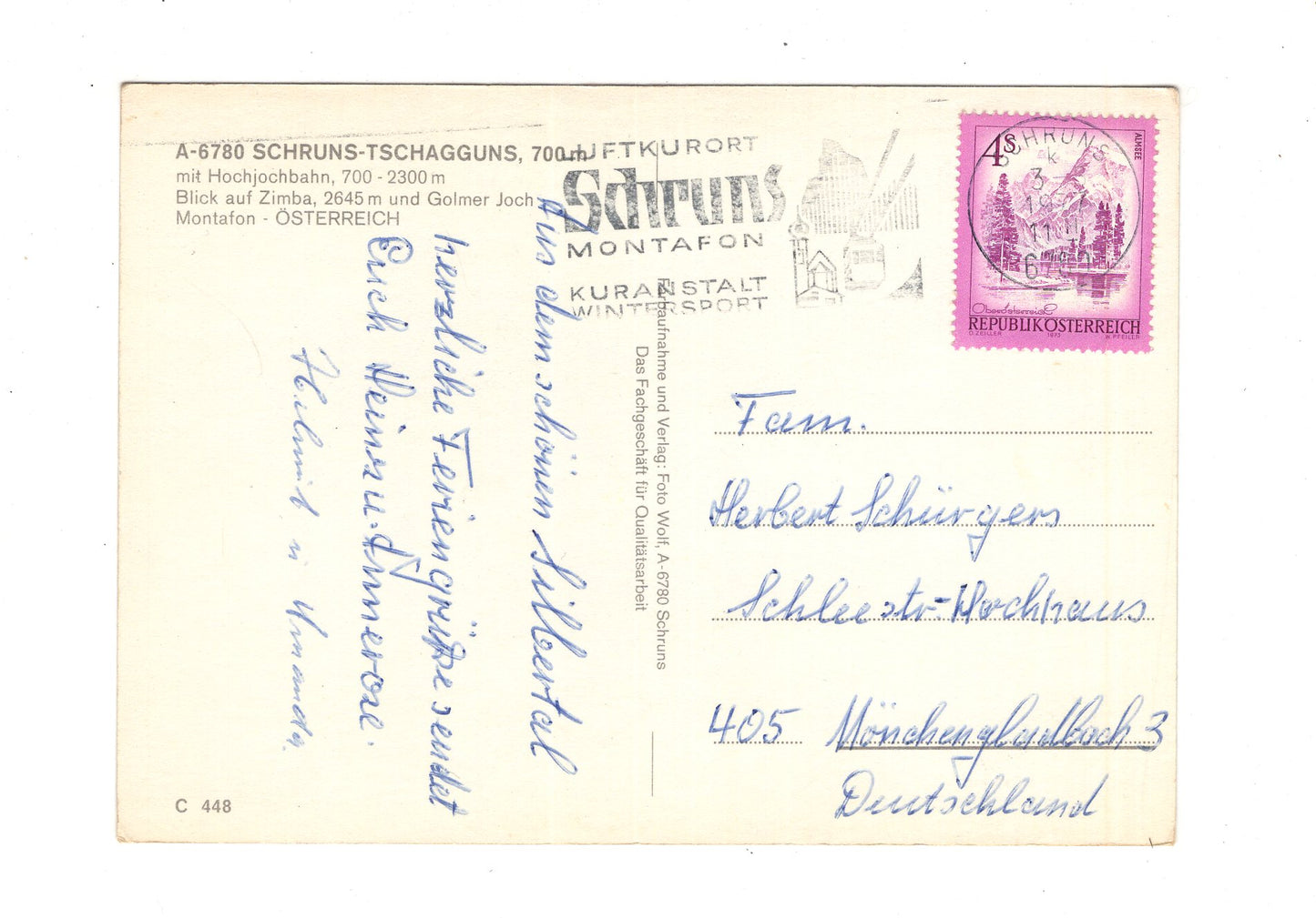 Ansichtskarte Schruns-Tschagguns / Montafon / Vorarlberg / Österreich