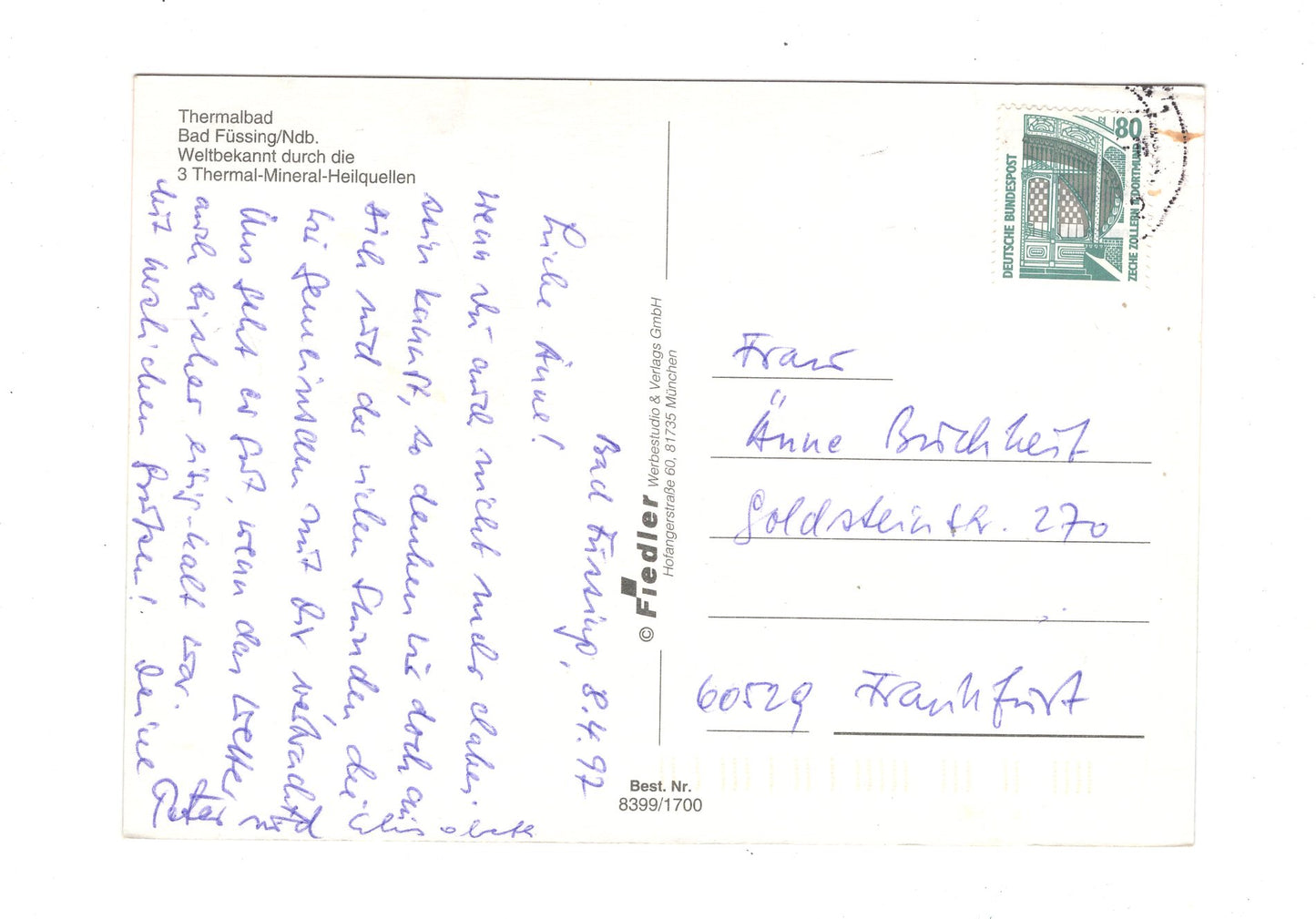 Ansichtskarte Bad Füssing / Niederbayern / Kurmittelhaus +++