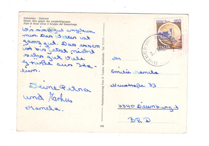 Ansichtskarte Seiser Alm gegen die Langkofelgruppe / Italien / N1-62