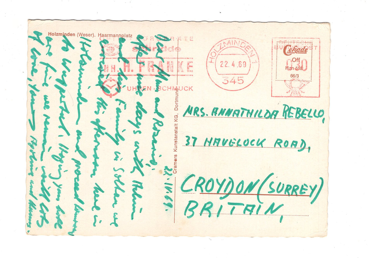 Ansichtskarte Holzminden / Weser / Haarmannplatz / H1-69